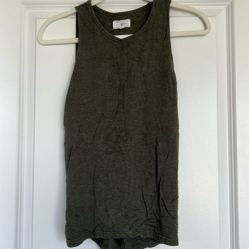 Lou & Grey olive green flowy tank